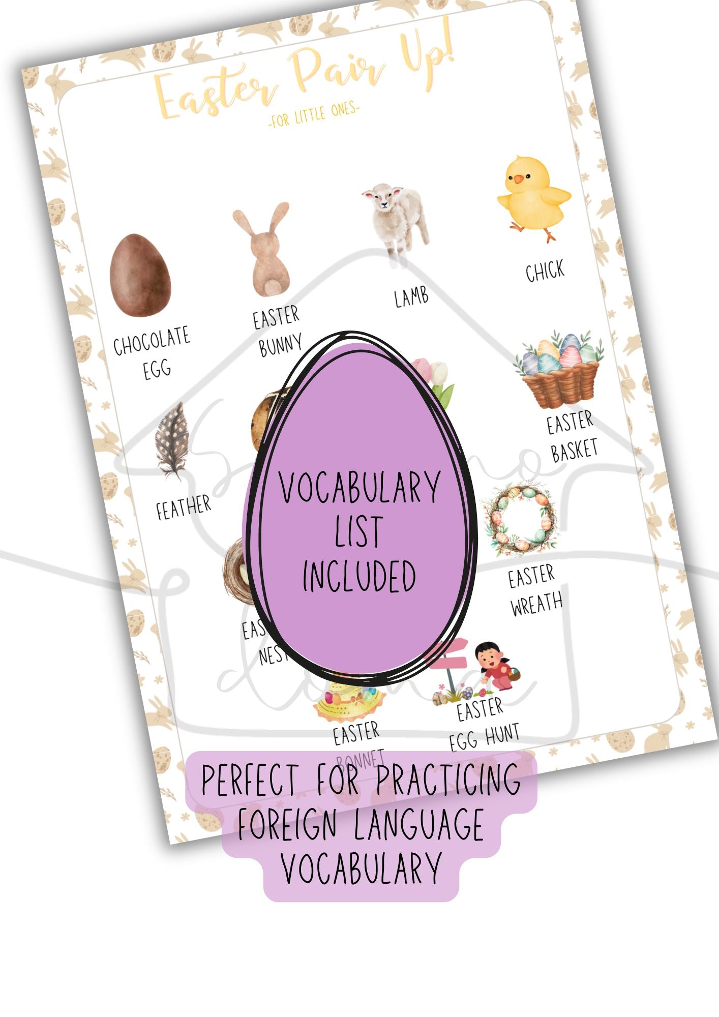 Easter Pair Up! For Little Ones - PDF file