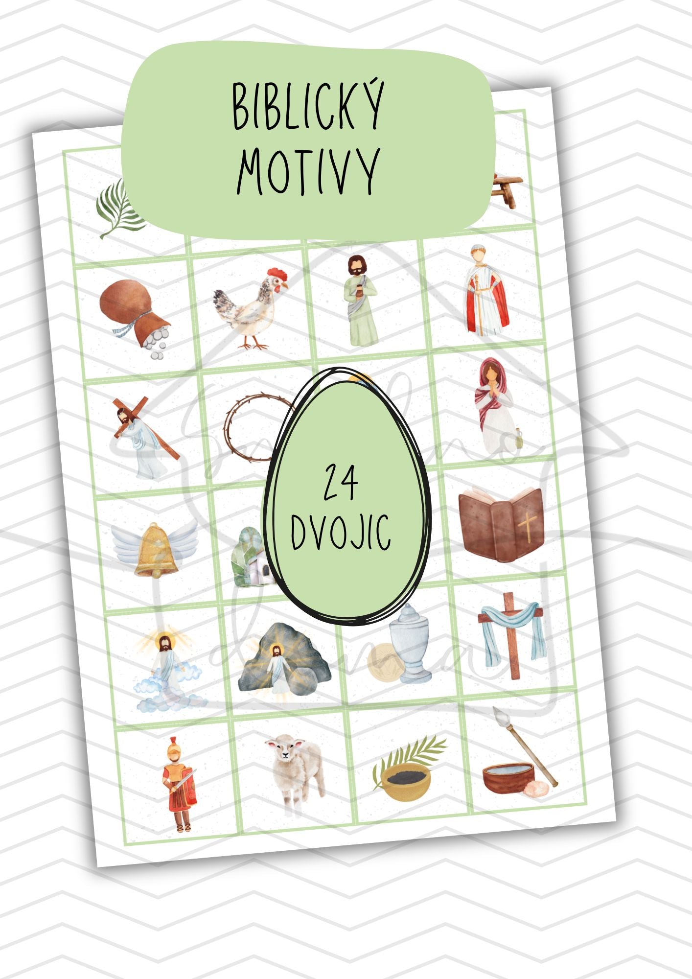 Velikonoční pexeso - Biblické motivy - PDF