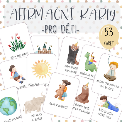 Afirmační kartičky pro děti v PDF
