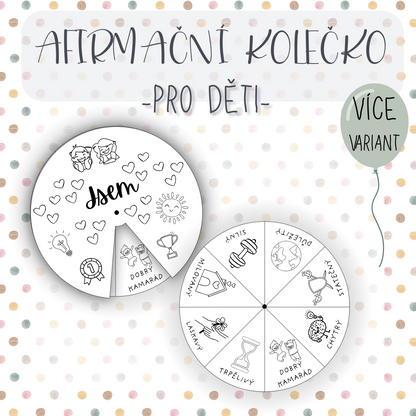 Afirmační kolečko pro děti v PDF