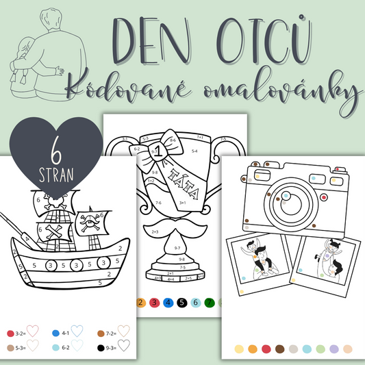 Kódované omalovánky ke DNI OTCŮ v PDF
